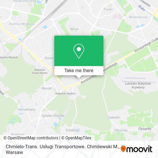 Chmielo-Trans. Usługi Transportowe. Chmilewski M. map