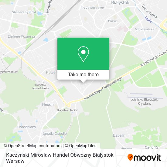 Карта Kaczynski Miroslaw Handel Obwozny Bialystok