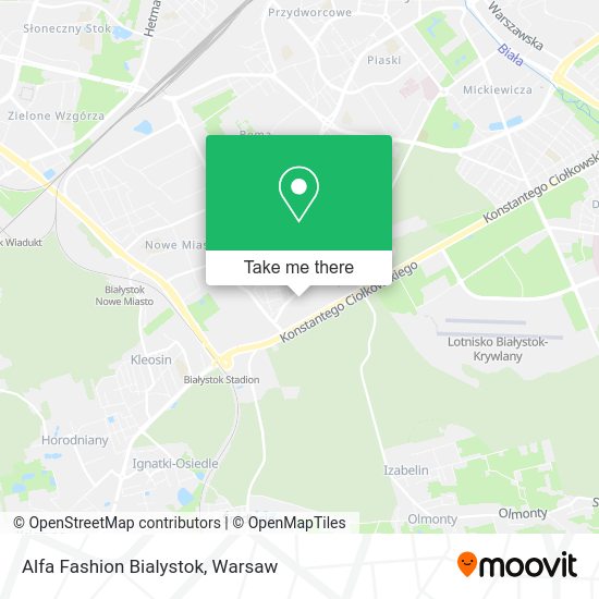 Alfa Fashion Bialystok map