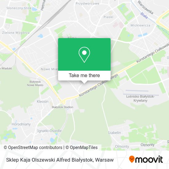 Sklep Kaja Olszewski Alfred Białystok map