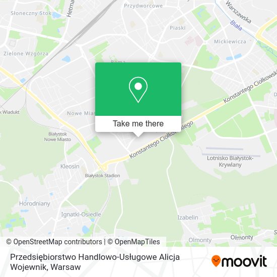 Przedsiębiorstwo Handlowo-Usługowe Alicja Wojewnik map