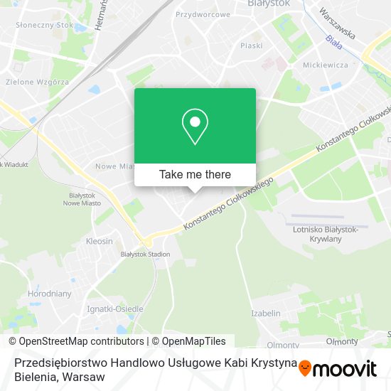 Przedsiębiorstwo Handlowo Usługowe Kabi Krystyna Bielenia map