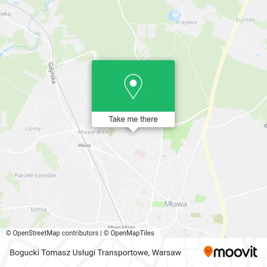 Карта Bogucki Tomasz Usługi Transportowe