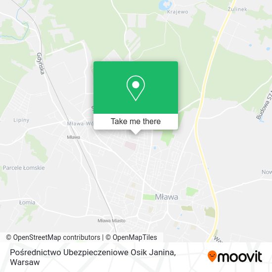 Pośrednictwo Ubezpieczeniowe Osik Janina map