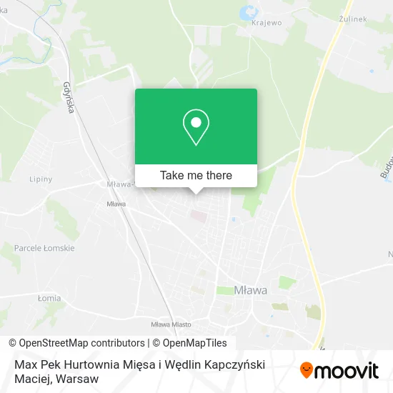 Карта Max Pek Hurtownia Mięsa i Wędlin Kapczyński Maciej