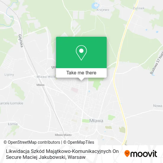 Карта Likwidacja Szkód Majątkowo-Komunikacyjnych On Secure Maciej Jakubowski