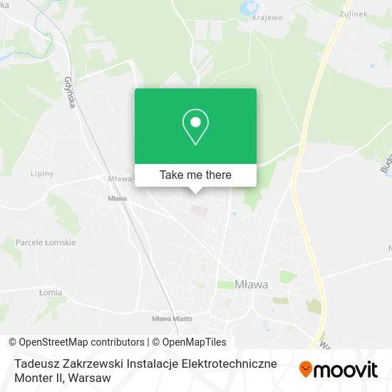 Карта Tadeusz Zakrzewski Instalacje Elektrotechniczne Monter II