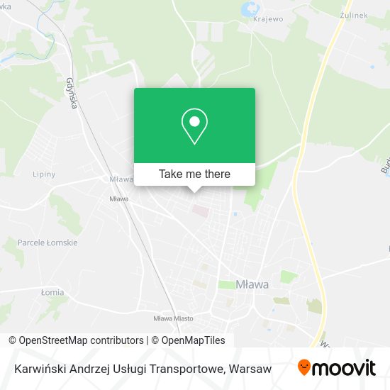 Karwiński Andrzej Usługi Transportowe map