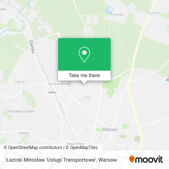 Карта Łazicki Mirosław 'Usługi Transportowe'