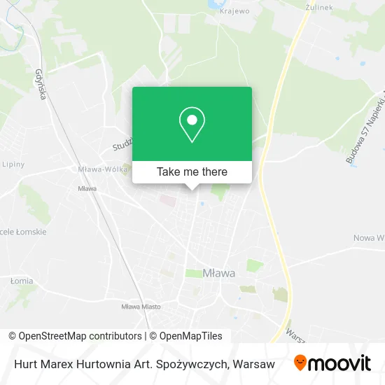 Карта Hurt Marex Hurtownia Art. Spożywczych