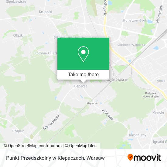 Punkt Przedszkolny w Klepaczach map