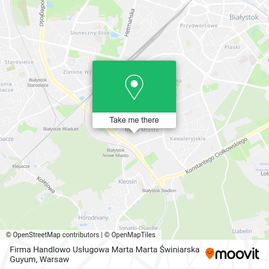 Firma Handlowo Usługowa Marta Marta Świniarska Guyum map