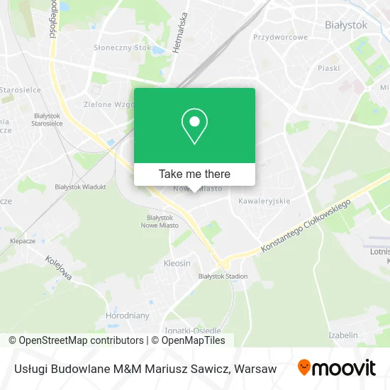 Карта Usługi Budowlane M&M Mariusz Sawicz