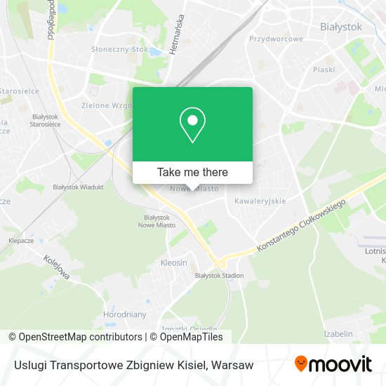 Uslugi Transportowe Zbigniew Kisiel map