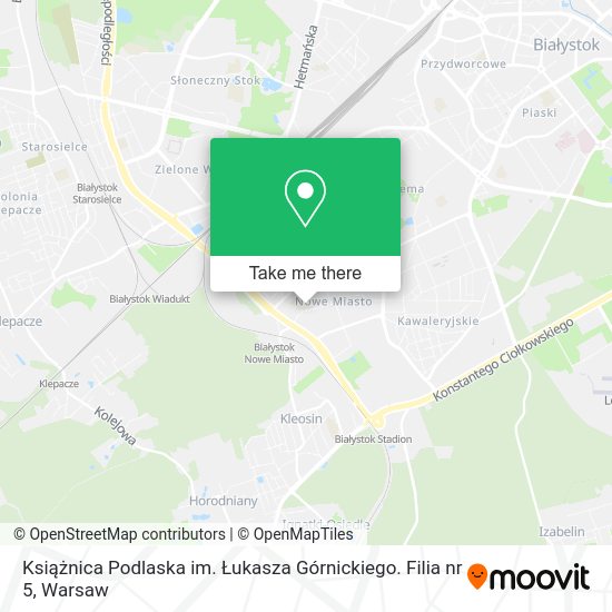 Карта Książnica Podlaska im. Łukasza Górnickiego. Filia nr 5