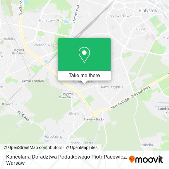 Карта Kancelaria Doradztwa Podatkowego Piotr Pacewicz