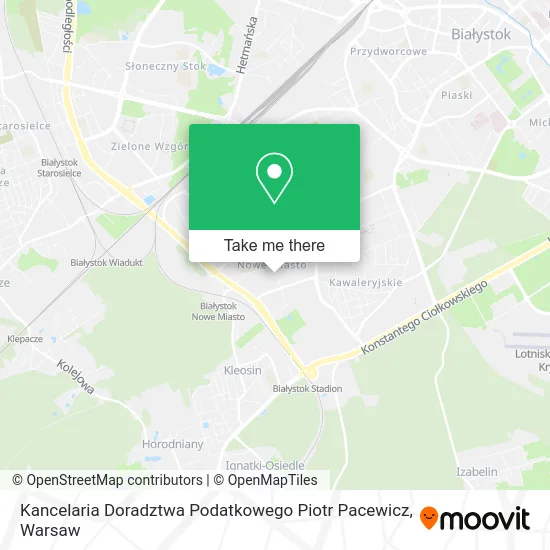 Карта Kancelaria Doradztwa Podatkowego Piotr Pacewicz