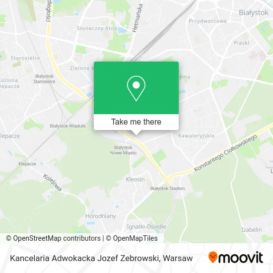 Карта Kancelaria Adwokacka Jozef Zebrowski
