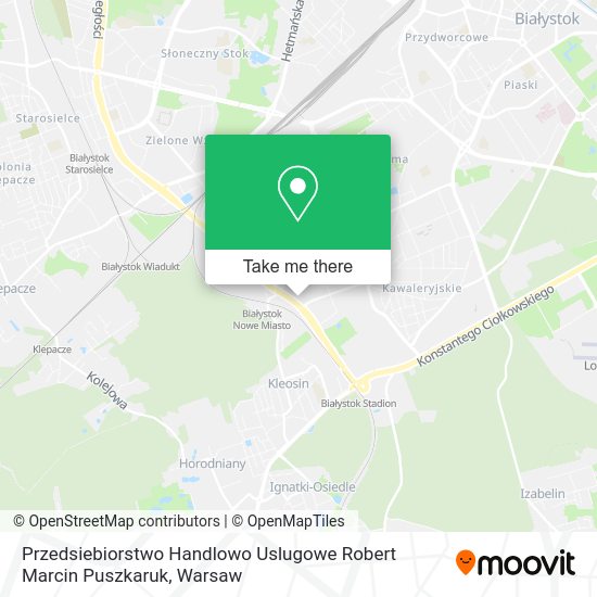 Przedsiebiorstwo Handlowo Uslugowe Robert Marcin Puszkaruk map