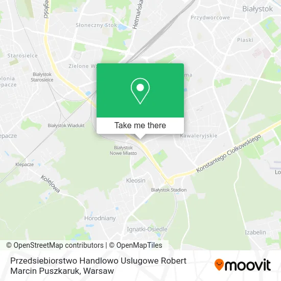 Карта Przedsiebiorstwo Handlowo Uslugowe Robert Marcin Puszkaruk