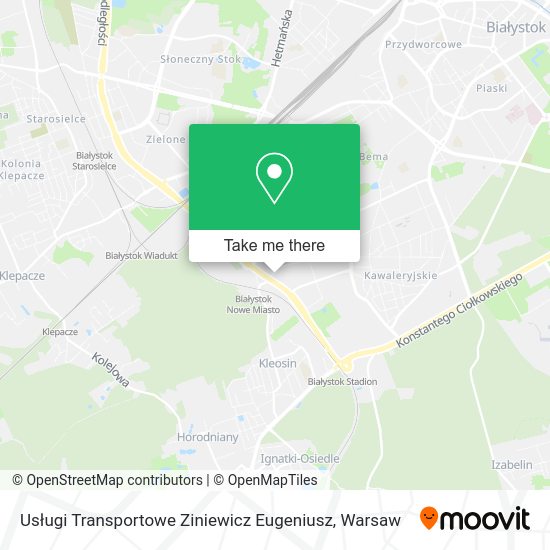 Usługi Transportowe Ziniewicz Eugeniusz map