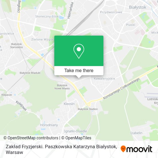 Zakład Fryzjerski. Paszkowska Katarzyna Białystok map