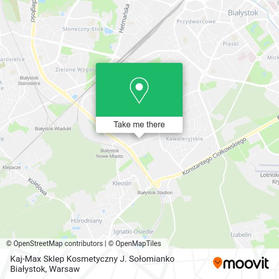 Kaj-Max Sklep Kosmetyczny J. Sołomianko Białystok map