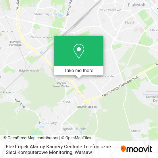 Карта Elektropek Alarmy Kamery Centrale Telefoniczne Sieci Komputerowe Monitoring