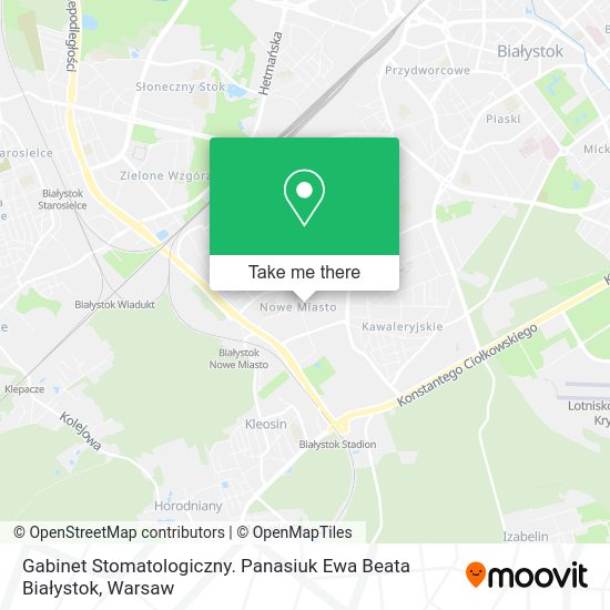 Gabinet Stomatologiczny. Panasiuk Ewa Beata Białystok map