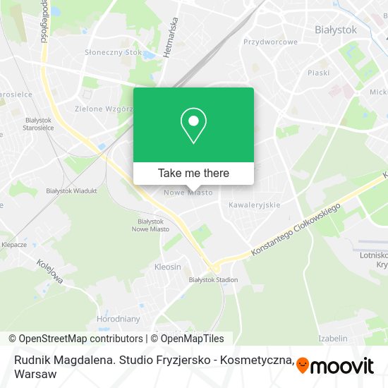 Rudnik Magdalena. Studio Fryzjersko - Kosmetyczna map