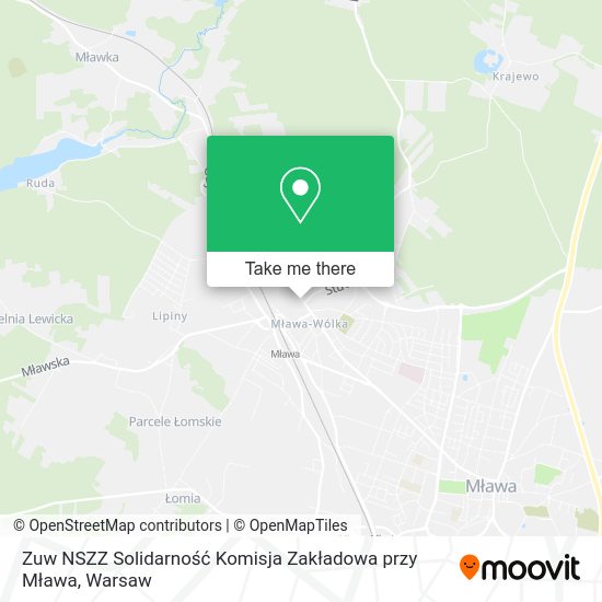 Zuw NSZZ Solidarność Komisja Zakładowa przy Mława map