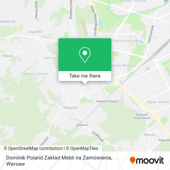 Dominik Poland Zakład Mebli na Zamówienie map