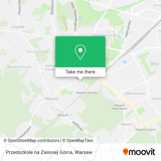 Przedszkole na Zielonej Górce map