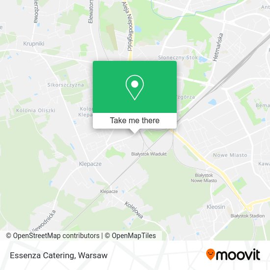 Essenza Catering map