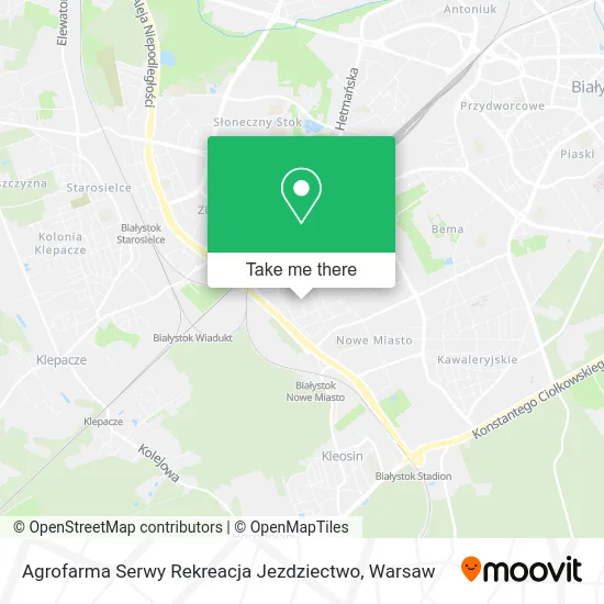 Карта Agrofarma Serwy Rekreacja Jezdziectwo