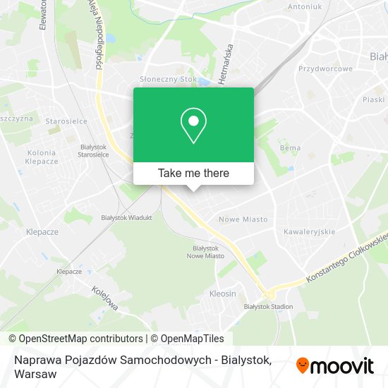 Карта Naprawa Pojazdów Samochodowych - Bialystok