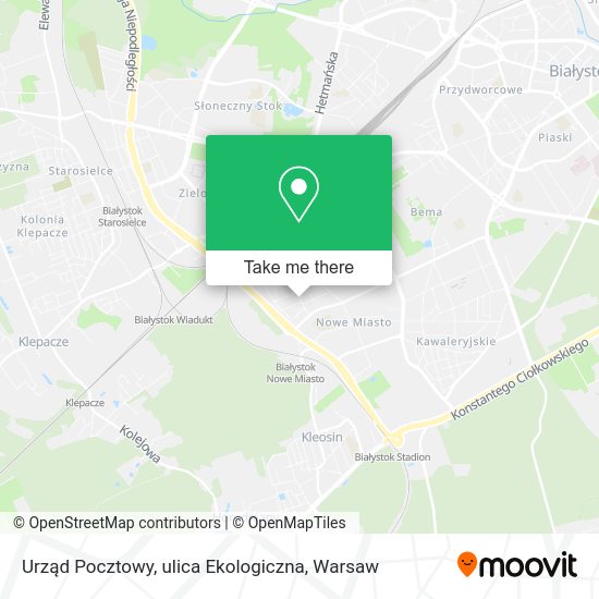 Urząd Pocztowy, ulica Ekologiczna map