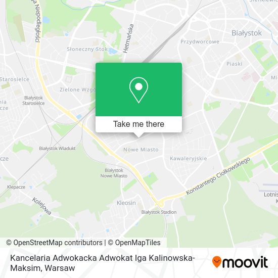 Карта Kancelaria Adwokacka Adwokat Iga Kalinowska-Maksim