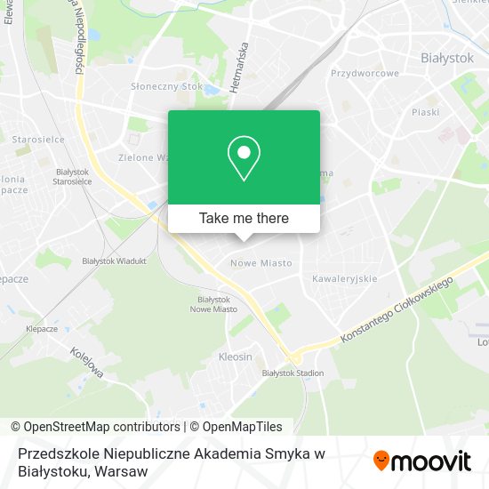 Przedszkole Niepubliczne Akademia Smyka w Białystoku map