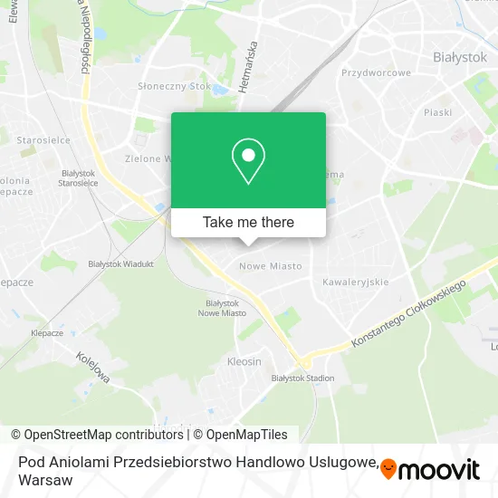 Карта Pod Aniolami Przedsiebiorstwo Handlowo Uslugowe