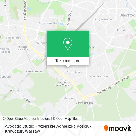 Avocado Studio Fryzjerskie Agnieszka Kościuk Krawczuk map