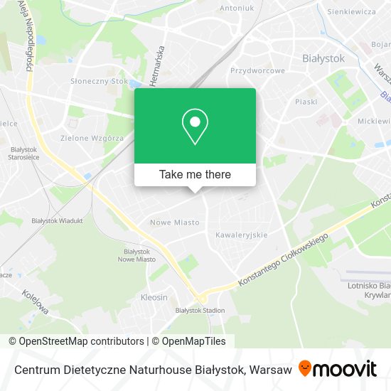 Карта Centrum Dietetyczne Naturhouse Białystok