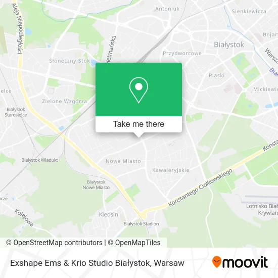 Exshape Ems & Krio Studio Białystok map