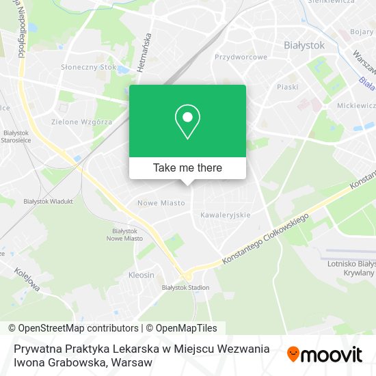 Prywatna Praktyka Lekarska w Miejscu Wezwania Iwona Grabowska map