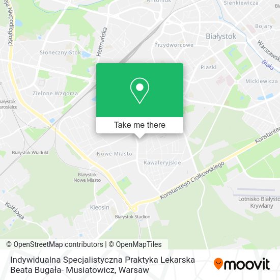 Indywidualna Specjalistyczna Praktyka Lekarska Beata Bugała- Musiatowicz map