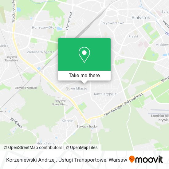 Korzeniewski Andrzej. Usługi Transportowe map