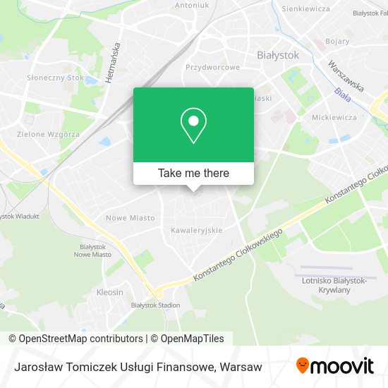 Jarosław Tomiczek Usługi Finansowe map