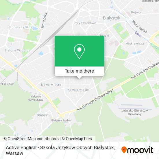 Карта Active English - Szkoła Języków Obcych Białystok