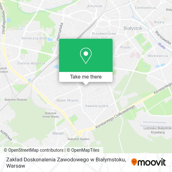 Zakład Doskonalenia Zawodowego w Białymstoku map