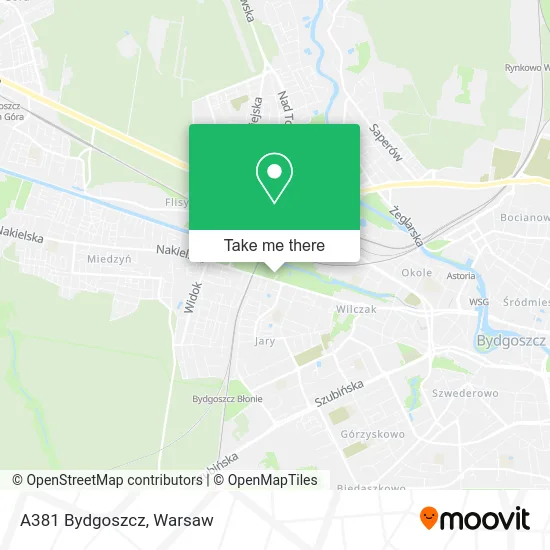 A381 Bydgoszcz map
